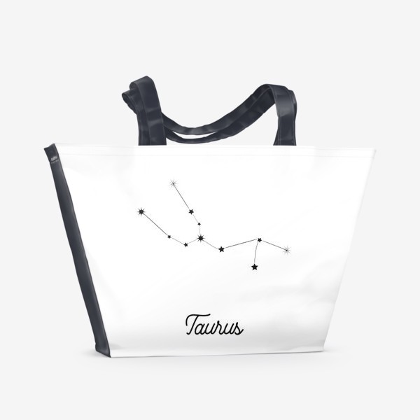 Пляжная сумка «Телец. Знак зодиака, созвездие, минимализм»