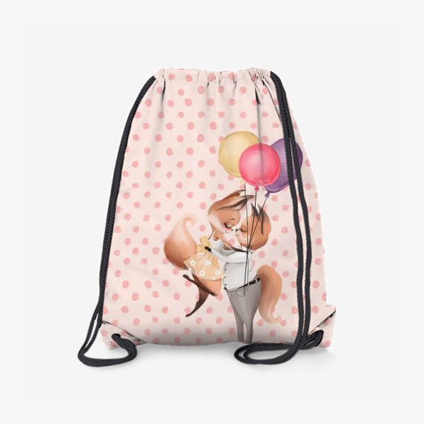 Рюкзак «Любовь, лисички с шариками»