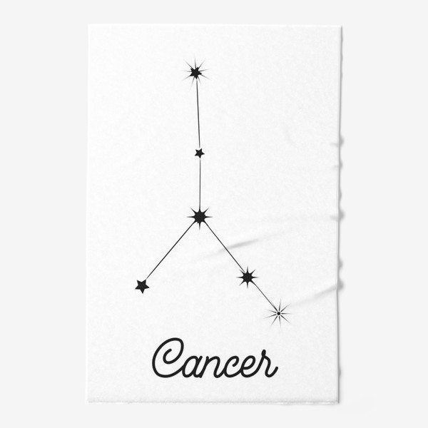 Полотенце «Рак. Знак зодиака, созвездие, минимализм»