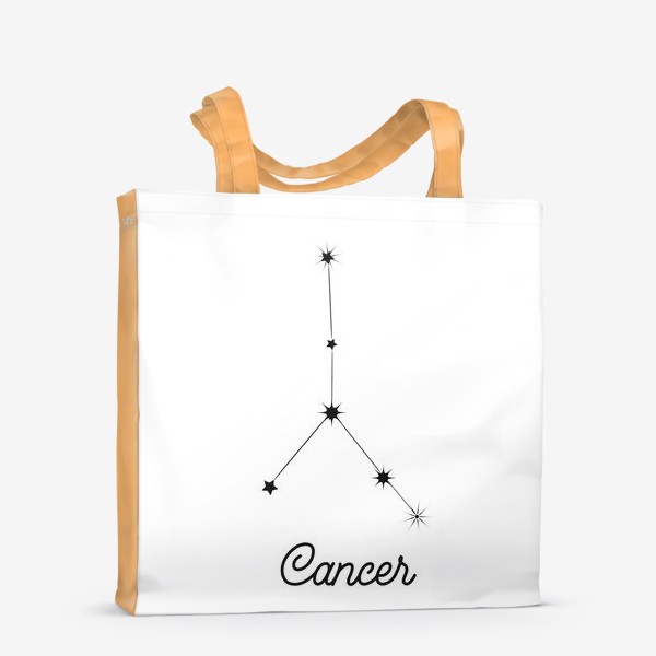 Сумка-шоппер «Рак. Знак зодиака, созвездие, минимализм»