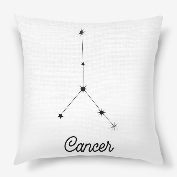 Подушка «Рак. Знак зодиака, созвездие, минимализм»