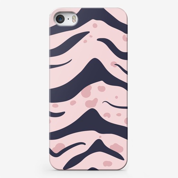 Чехол iPhone «Милый розовый тигровый принт»
