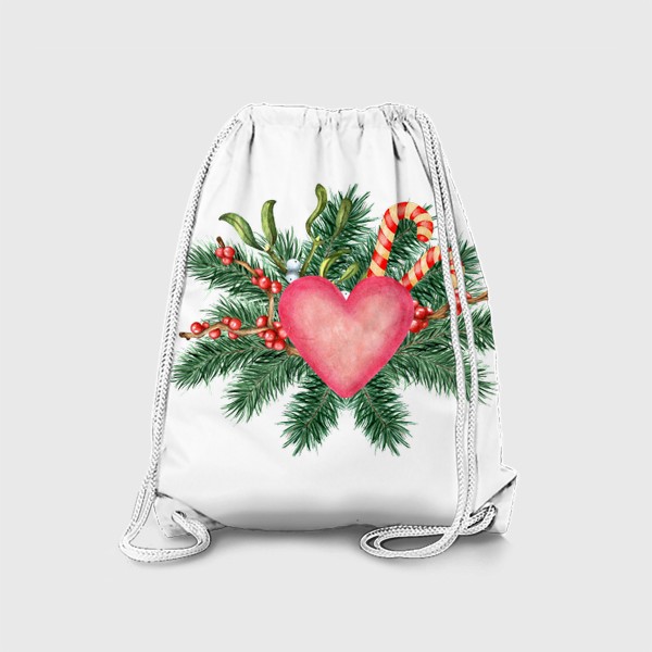 Рюкзак «Сердце и еловые ветки»