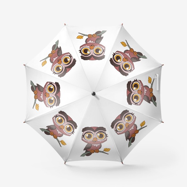 Зонт «Милая сова на ветке»