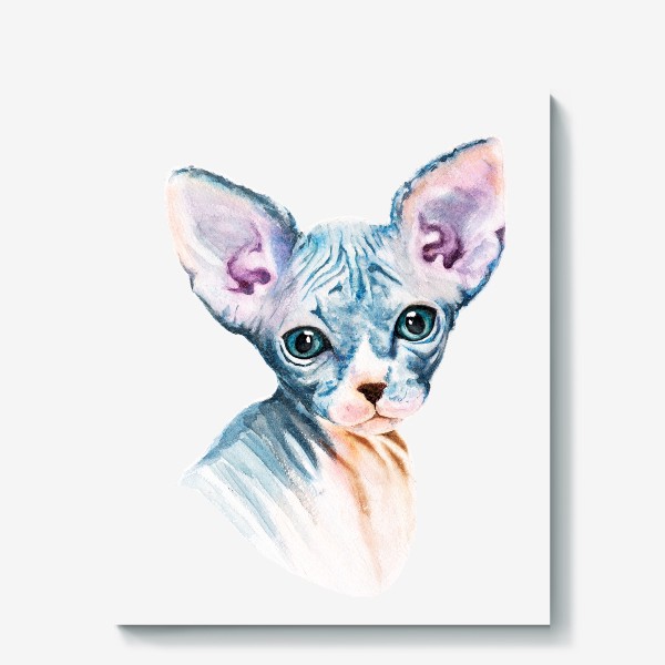 Холст «Watercolor Sphinx cat»