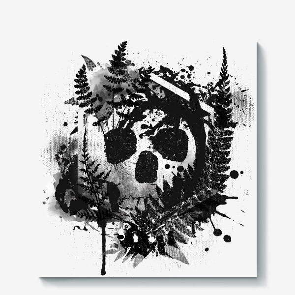 Холст «Fern and Skull»
