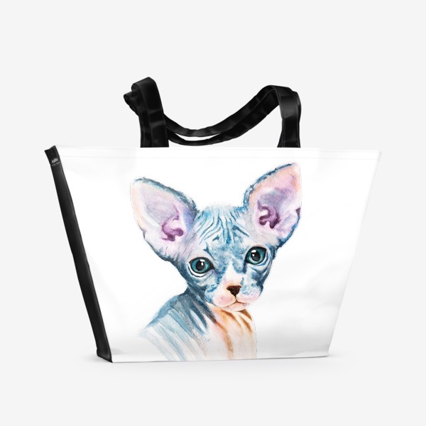 Пляжная сумка «Watercolor Sphinx cat»