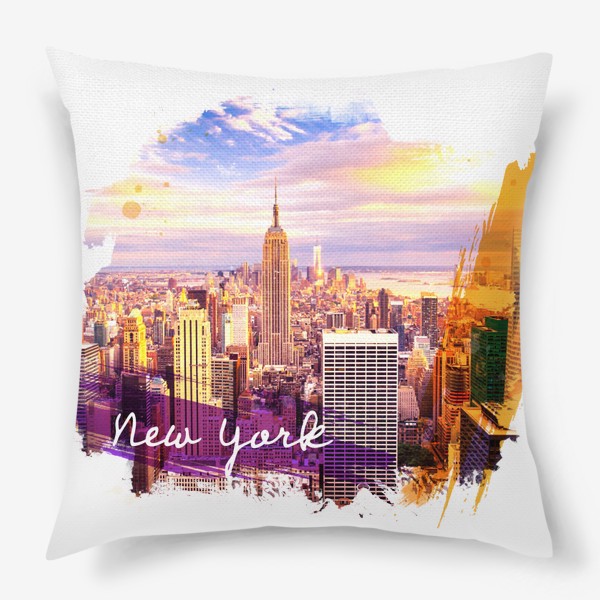 Подушка «Города и страны. Нью-Йорк. США.»