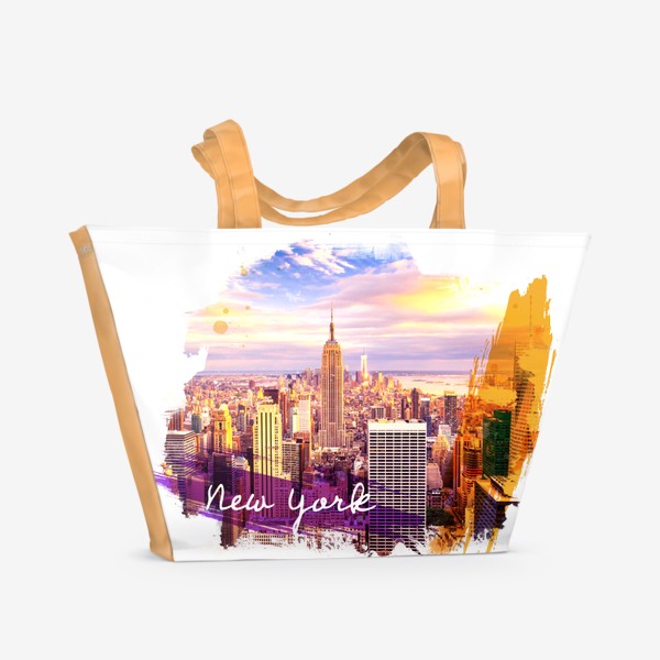 Пляжная сумка «Города и страны. Нью-Йорк. США.»