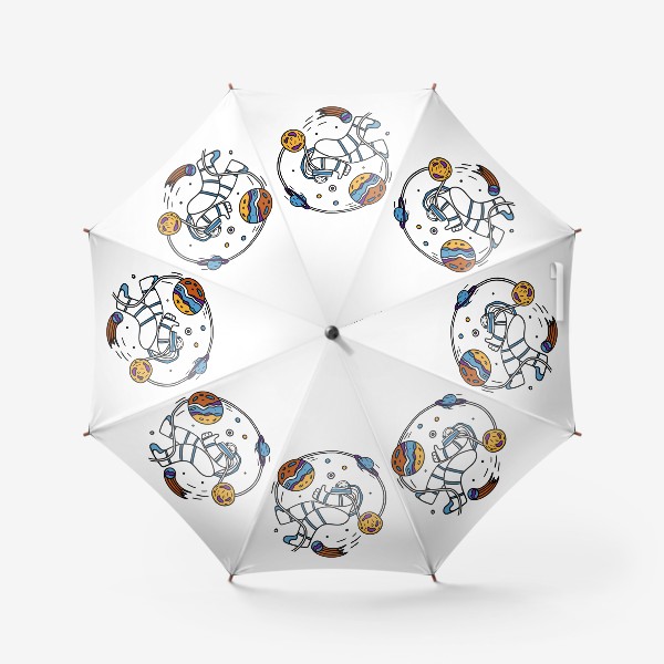 Зонт «Счастливый Космонавт Космос Звезды»