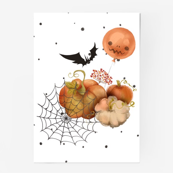 Постер «Хэллоуин, тыква»