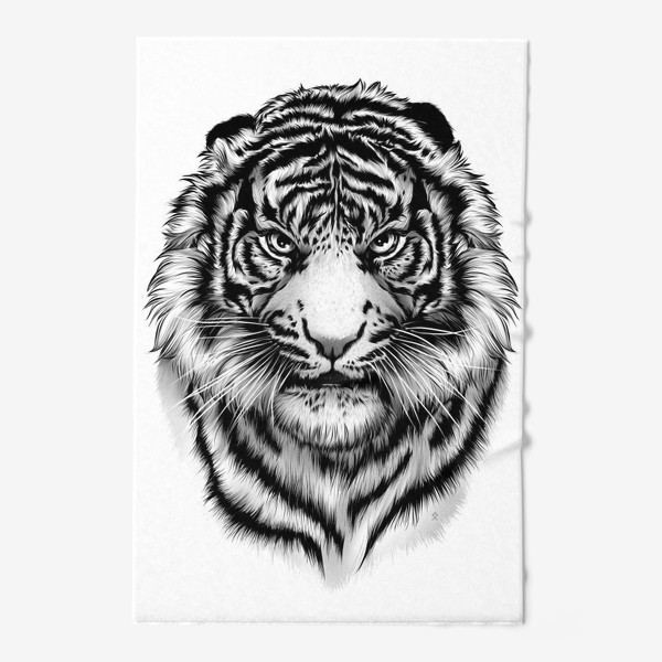 Полотенце «Тигр Черно-белый »