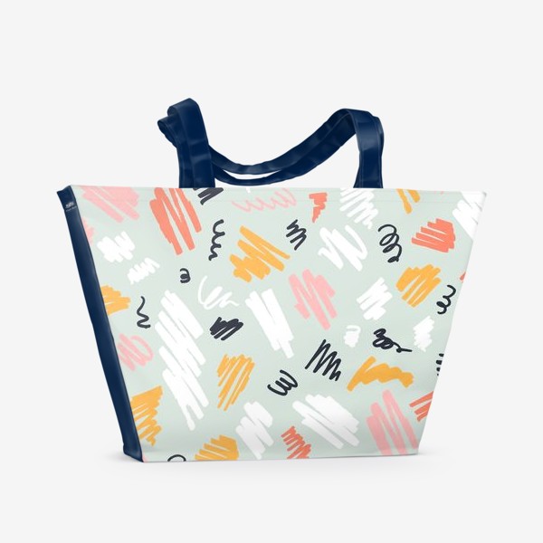 Пляжная сумка «Каракули разноцветные»