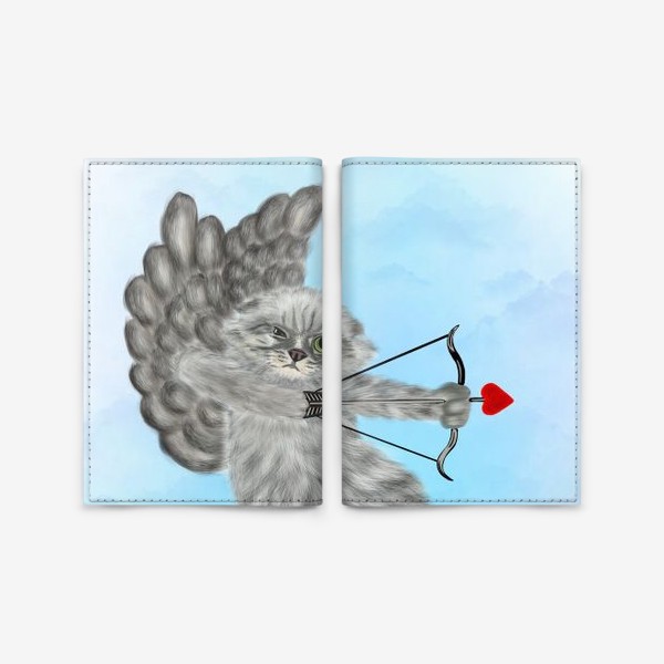 Обложка для паспорта «кот Амур»
