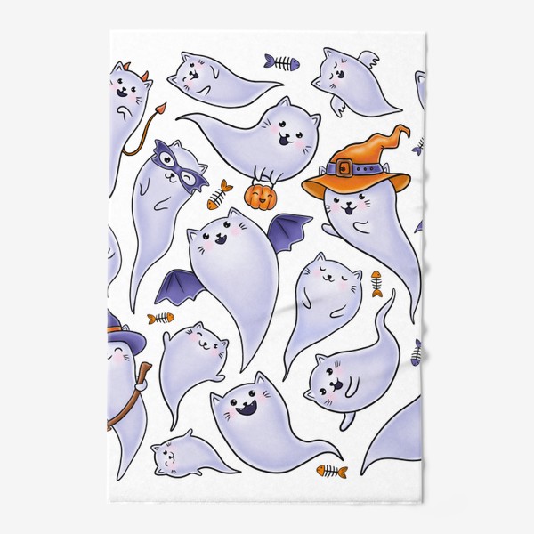 Полотенце «Котики привидения»