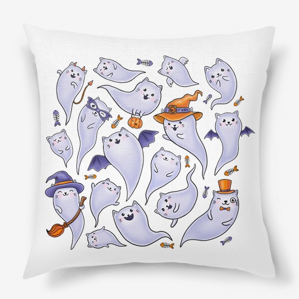 Подушка «Котики привидения»