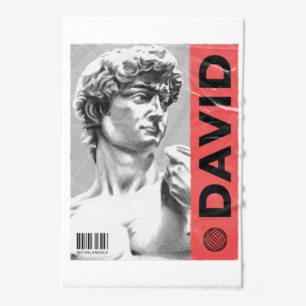 Полотенце «Статуя Давида Микеланджело - Рваная Обложка David»