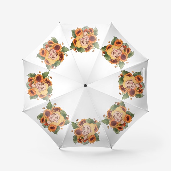 Зонт «Девочка в подсолнухах»