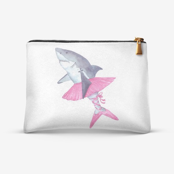Косметичка «Акула балерина в розовой пачке и пуантах»