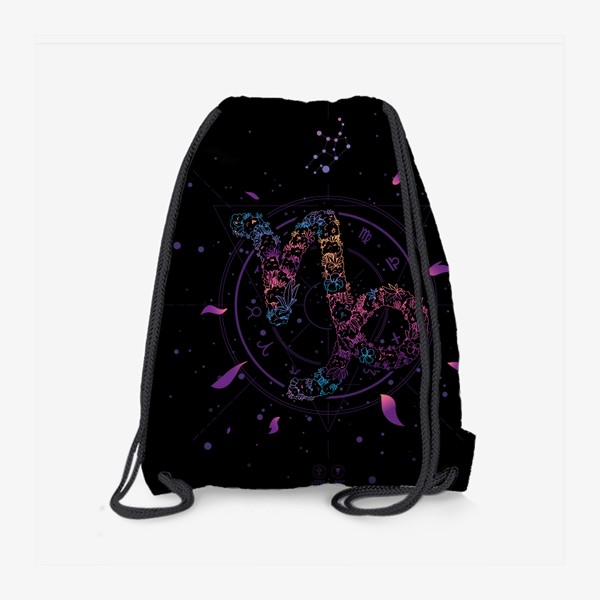 Рюкзак «Цветочный Знак Зодиака Козерог»