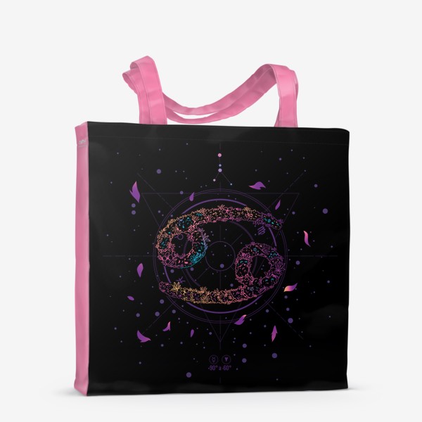 Сумка-шоппер «Цветочный Знак Зодиака Рак»