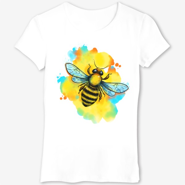 Футболка «пчела. акварельная пчелка»