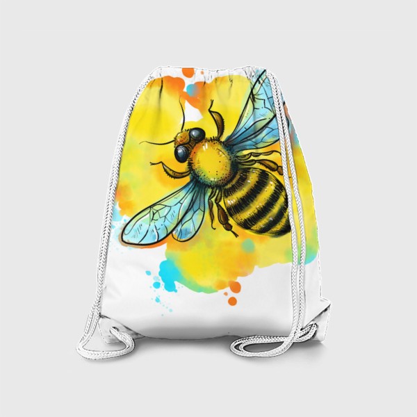 Рюкзак «пчела. акварельная пчелка»
