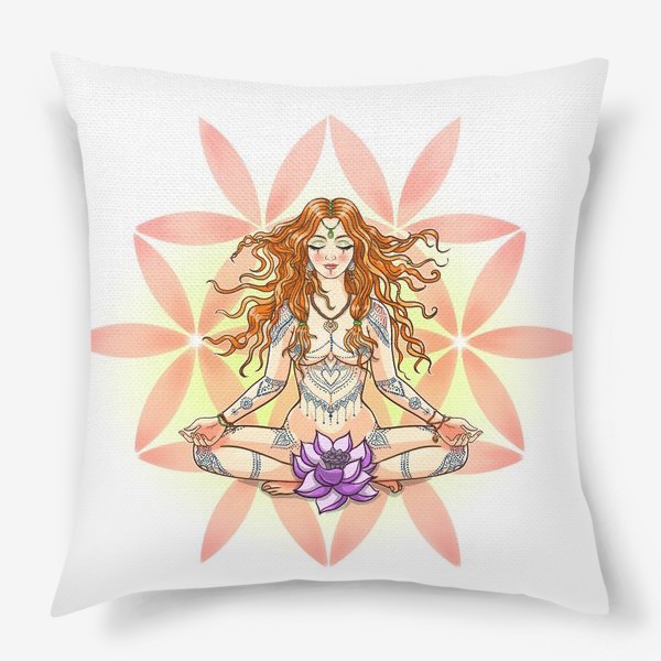 Подушка «йога девушка»