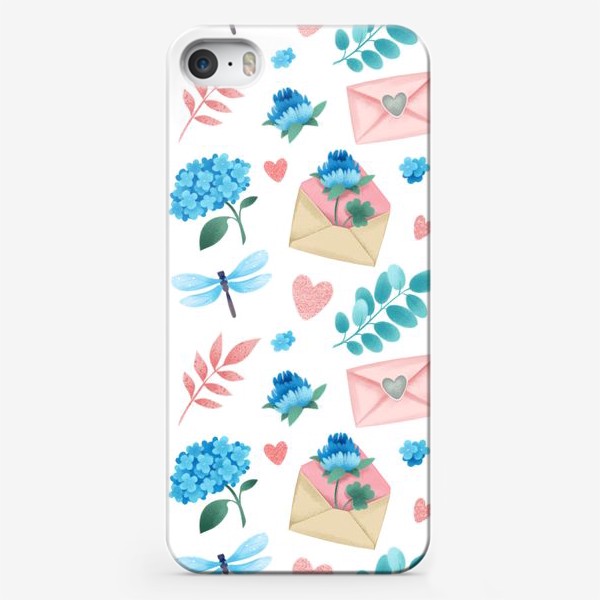 Чехол iPhone «Бесшовный паттерн с весенним нежным цветочным узором»