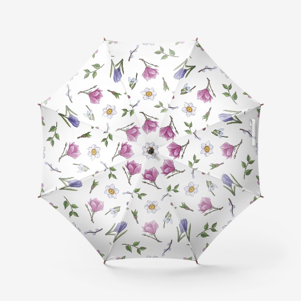Зонт «Весенние цветы паттерн»