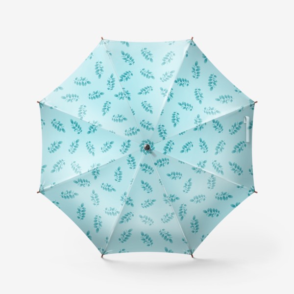 Зонт «Бесшовный паттерн. Веточки на голубом»
