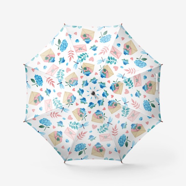Зонт «Бесшовный паттерн с весенним нежным цветочным узором»