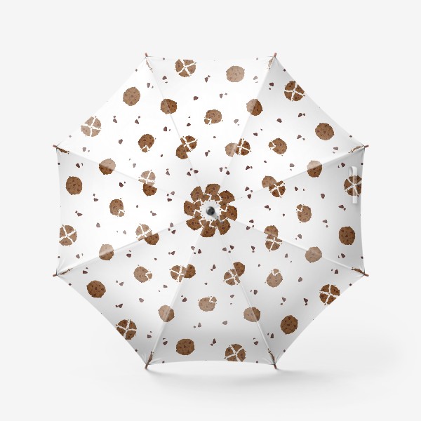 Зонт «Кухонный бесшовный паттерн с шоколадным печеньем»