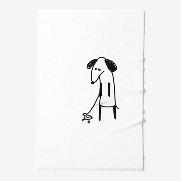 Полотенце «Собака с уточкой »