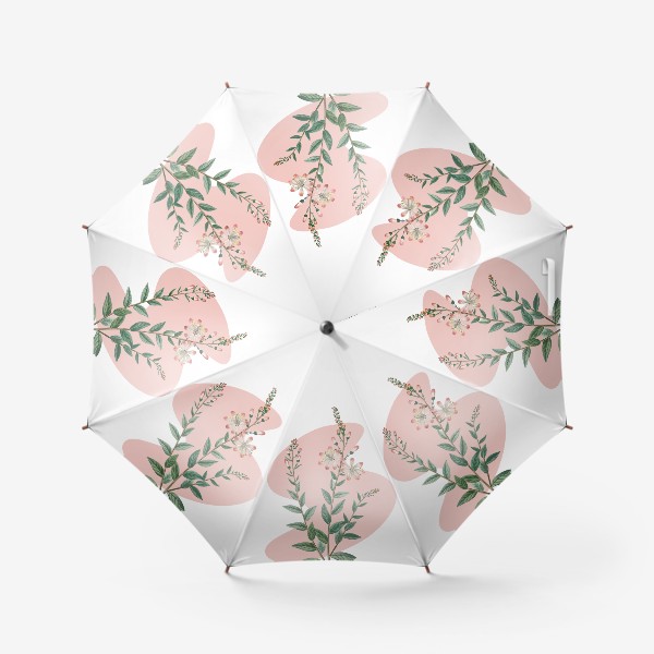 Зонт «Цветок и абстракция»