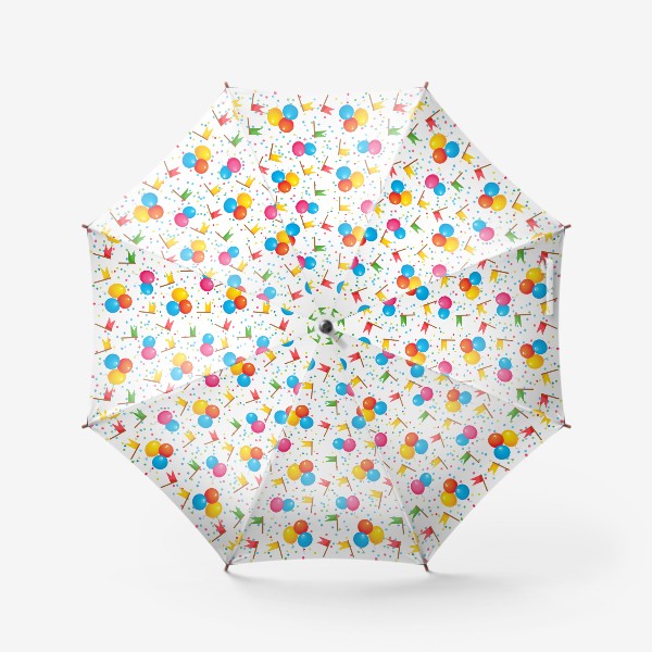 Зонт «Шарики флажки. День рождения »