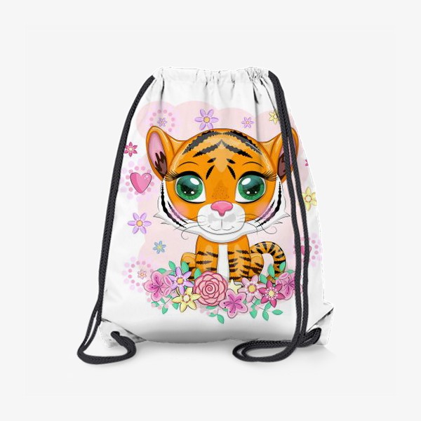 Рюкзак «Милый тигренок в цветах, 2022 год Тигра»