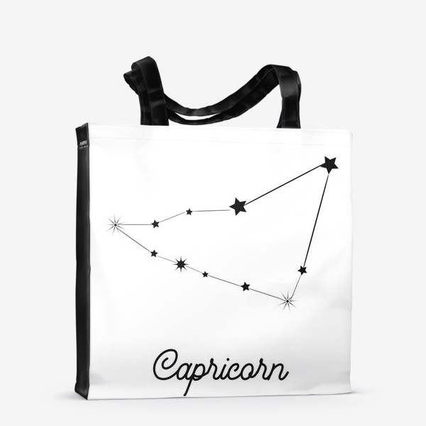 Сумка-шоппер «Козерог. Знак зодиака, созвездие, минимализм»
