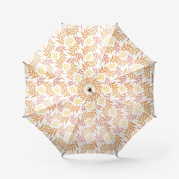 Зонт «Осенний ботанический паттерн с веточками»