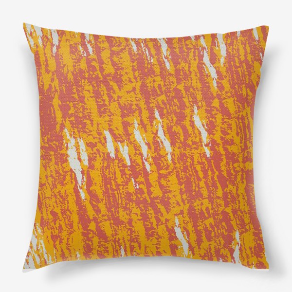 Подушка «оранжевые абстрактные полоски»