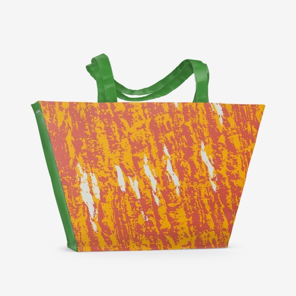 Пляжная сумка «оранжевые абстрактные полоски»