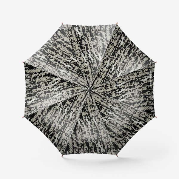 Зонт «чёрно-белые царапины, мазки краски»