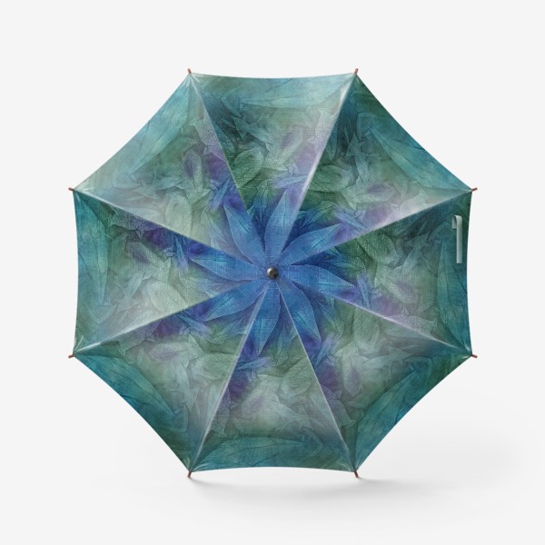 Зонт «Батик синий и зелёный. Сквозь толщу воды»