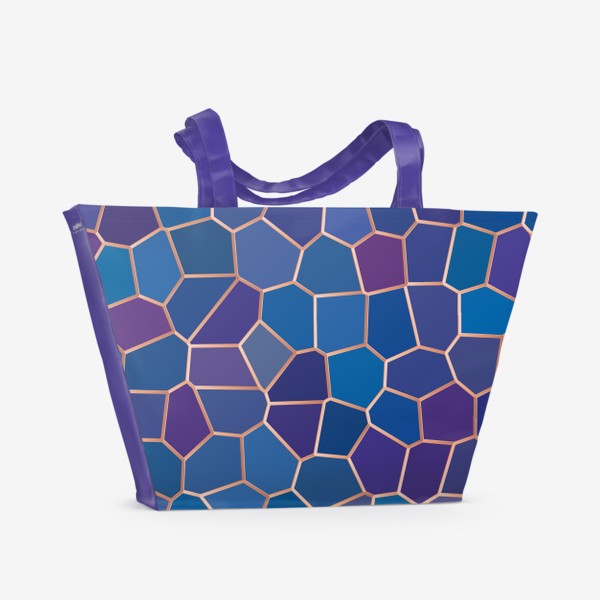 Пляжная сумка «Мозаика сиреневая»