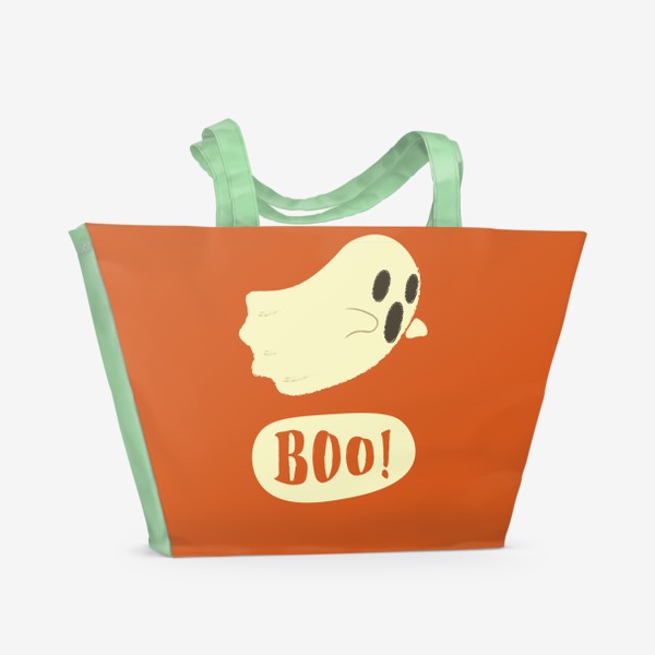 Пляжная сумка «Boo! с ярким фоном»