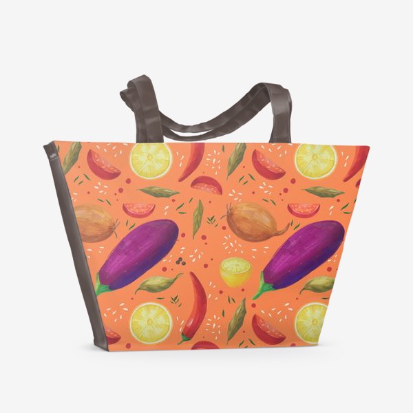 Пляжная сумка «Теплые овощи»