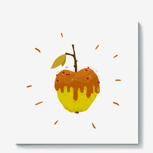 Холст «Яблоко в карамели»