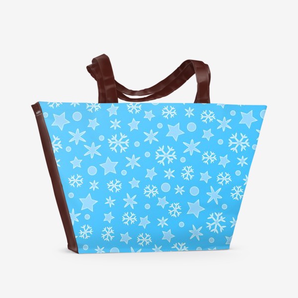 Пляжная сумка «Голубое снежное небо»