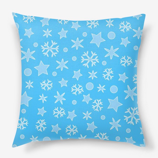 Подушка «Голубое снежное небо»
