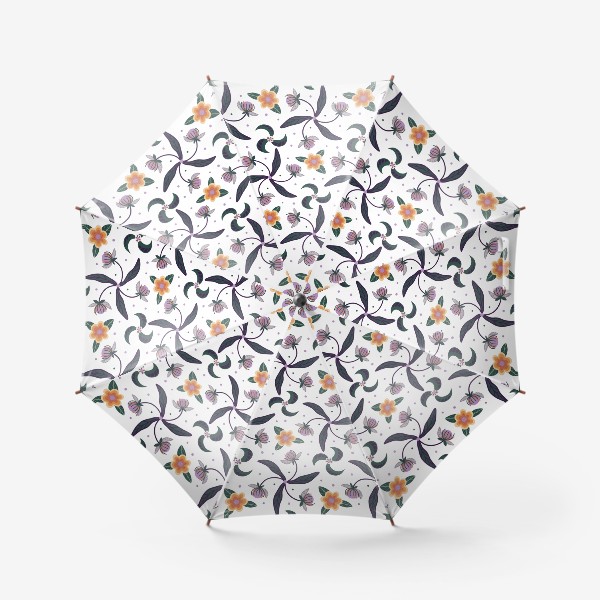 Зонт «Бесшовный паттерн Ягоды и Цветы»